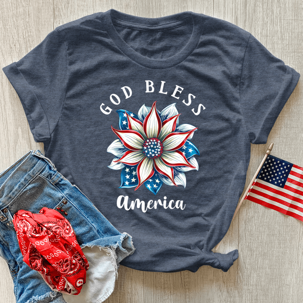 Patriotic Bloom Unity Heathered Tee