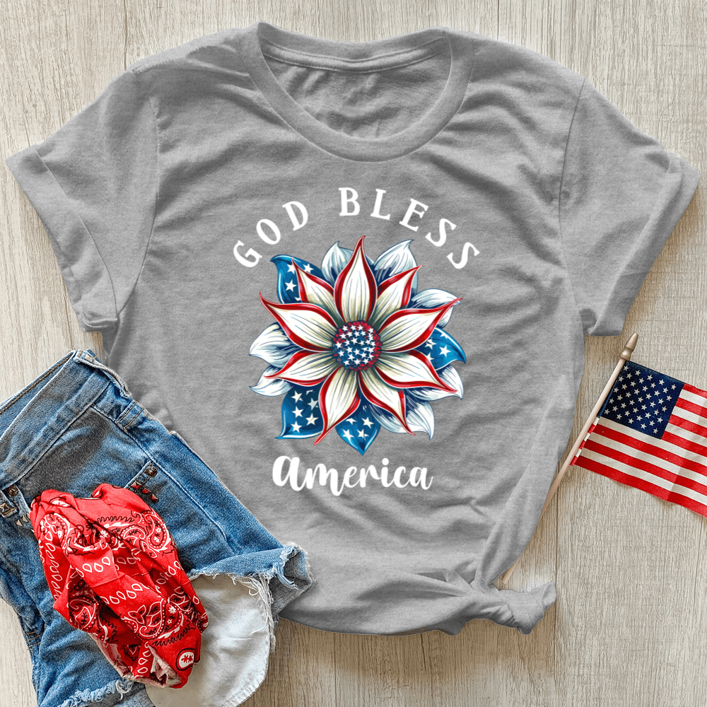 Patriotic Bloom Unity Heathered Tee