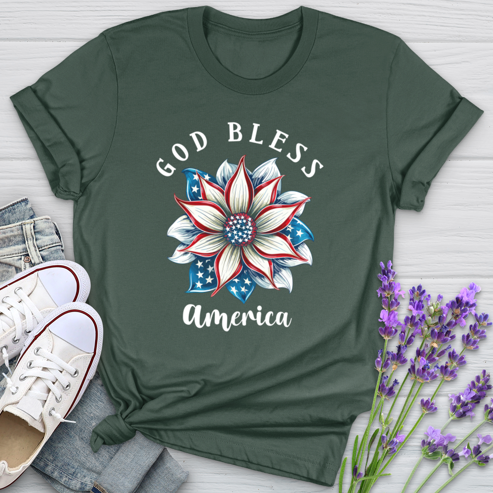 Patriotic Bloom Unity Softstyle Tee