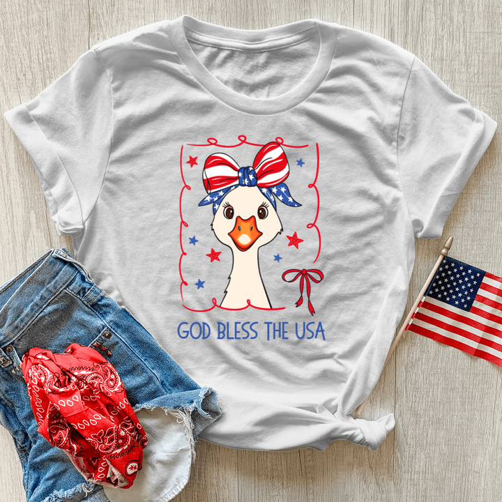 Patriotic Goose Heathered Tee
