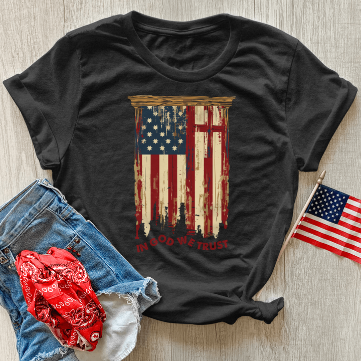 Patriotic Pulpit Emblem Heathered Tee