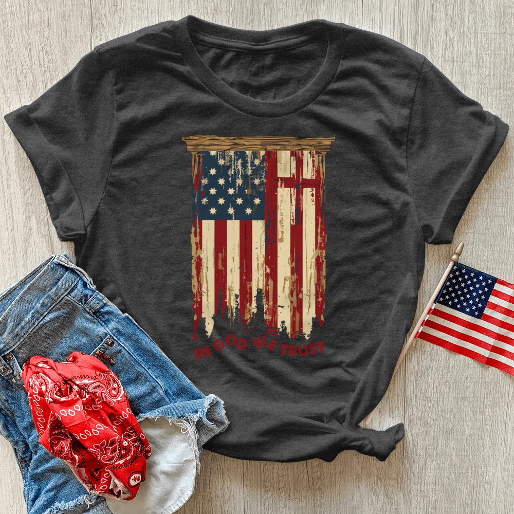 Patriotic Pulpit Emblem Heathered Tee