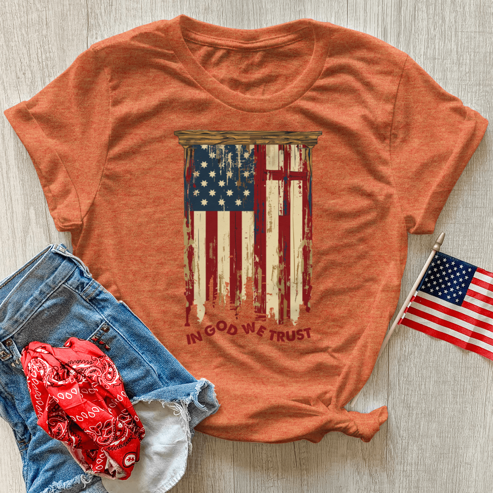 Patriotic Pulpit Emblem Heathered Tee