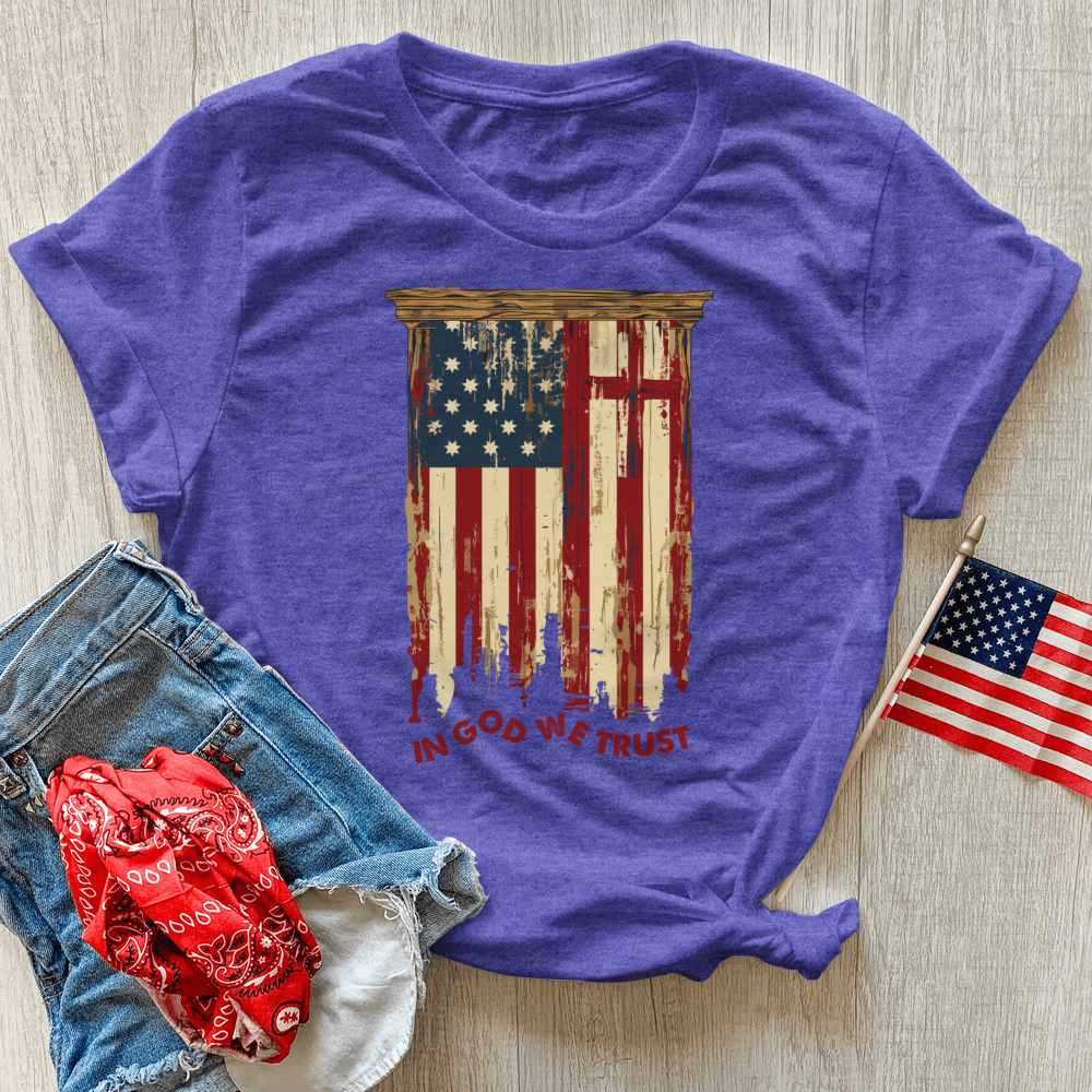 Patriotic Pulpit Emblem Heathered Tee