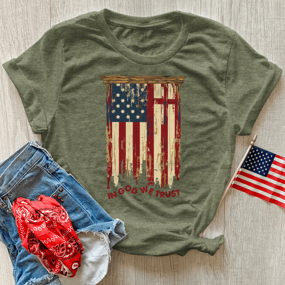 Patriotic Pulpit Emblem Heathered Tee