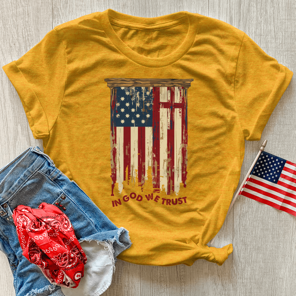 Patriotic Pulpit Emblem Heathered Tee