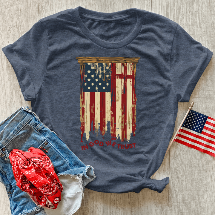 Patriotic Pulpit Emblem Heathered Tee