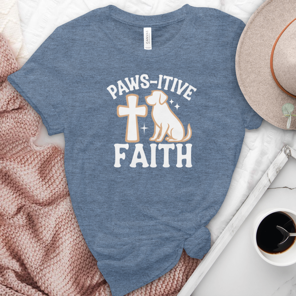 Pawsitive Faith Heathered Tee