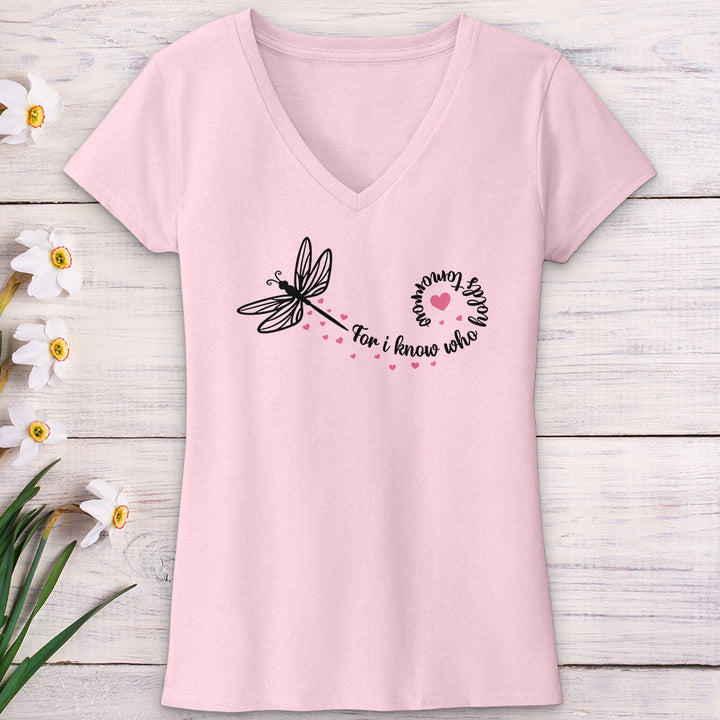 For I Know Dragonfly V-Neck Tee