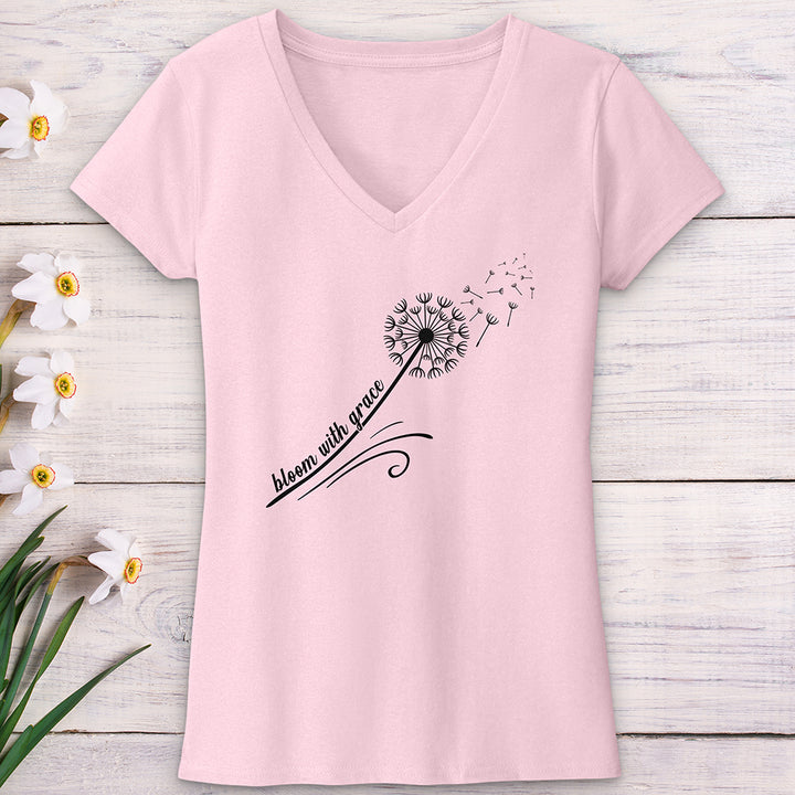 Bloom with Grace V-Neck Tee