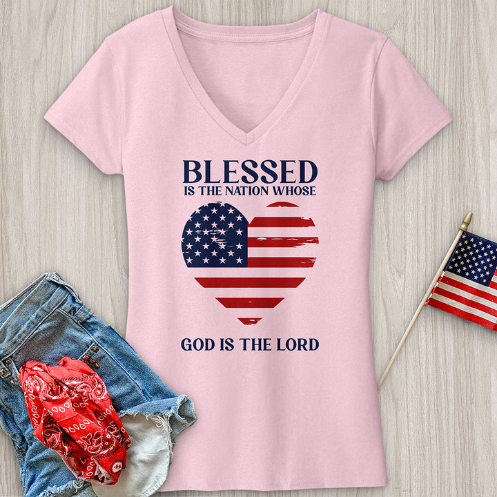 Blessed Nation V-Neck Tee