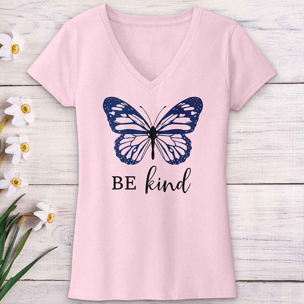 Be Kind Butterfly V-Neck Tee