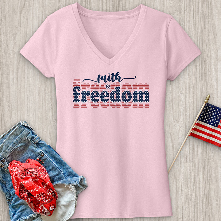 Faith & Freedom V-Neck Tee