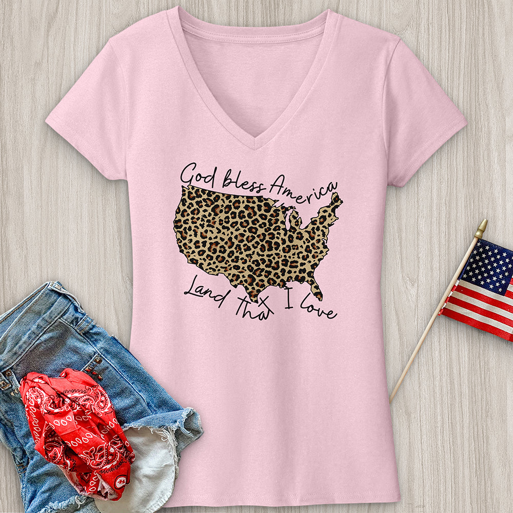 Leopard Print V-Neck Tee