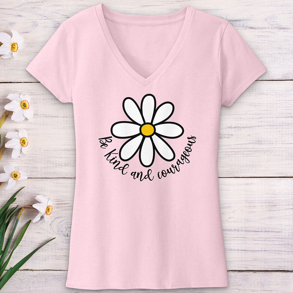 Be Kind and Corageous V-Neck Tee