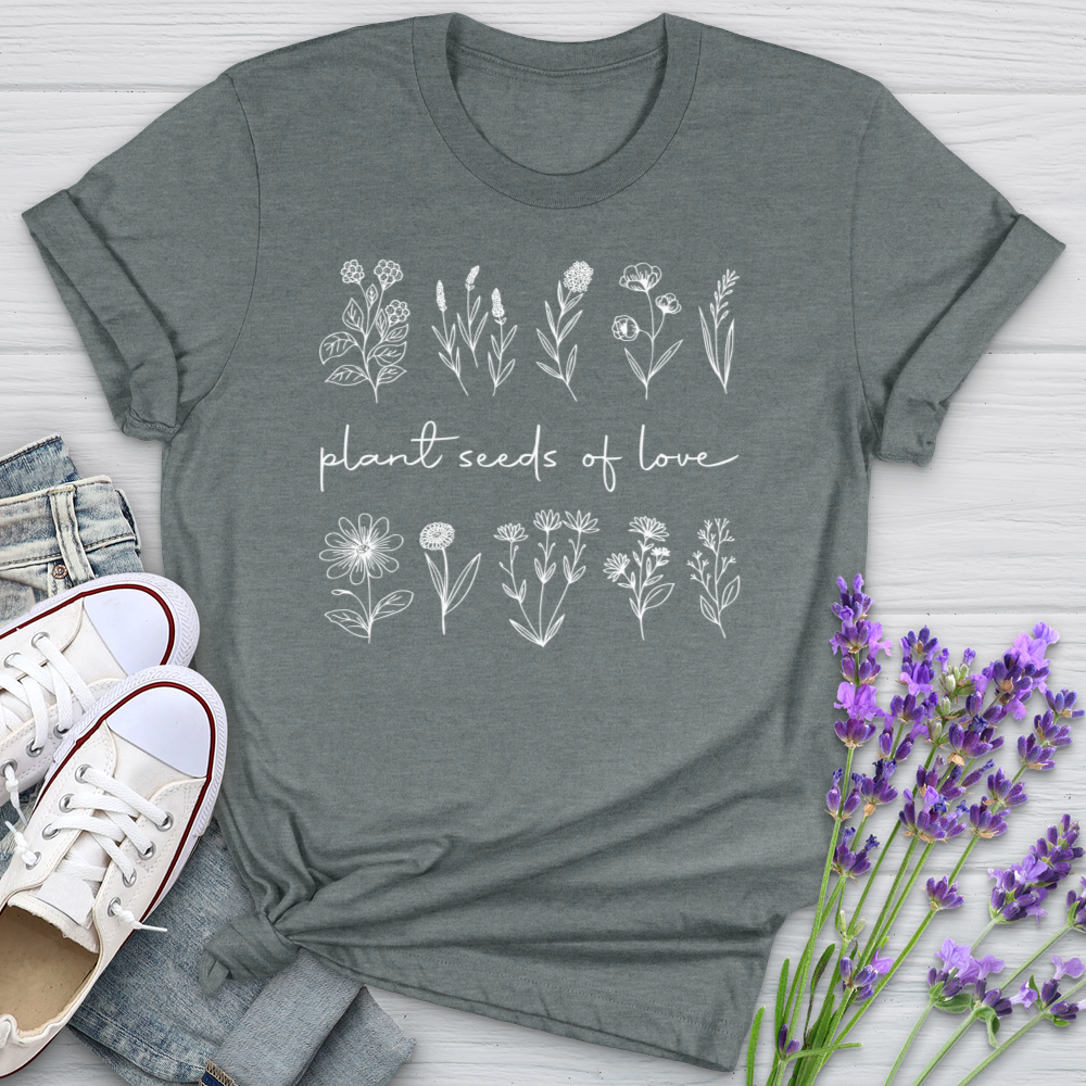 Plant Seeds Of Love Heathered Tee Softstyle Tee