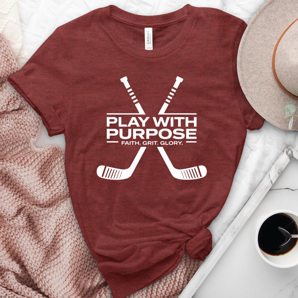 Play With Purpose Hockey Heathered Tee