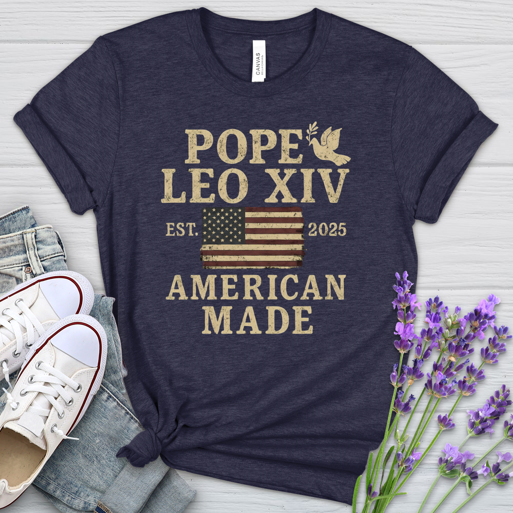 Pope Leo XIV American Made Heathered Tee