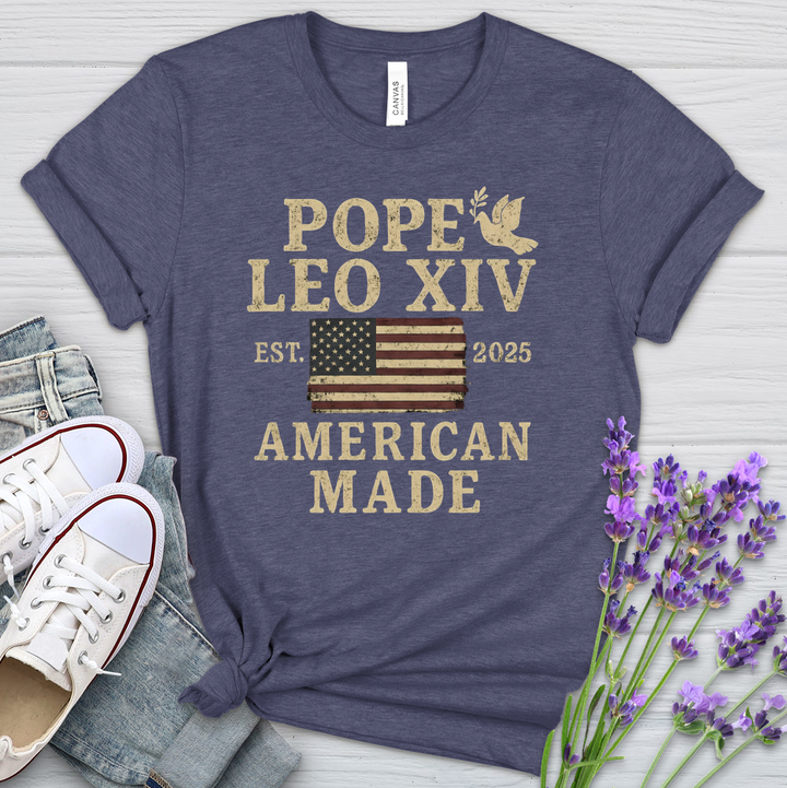 Pope Leo XIV American Made Heathered Tee