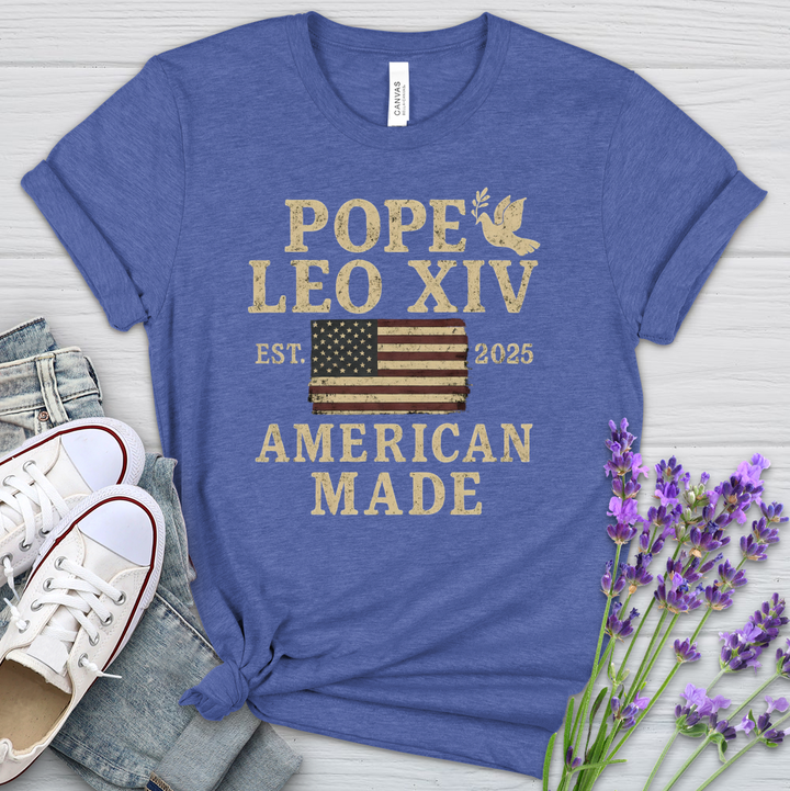 Pope Leo XIV American Made Heathered Tee