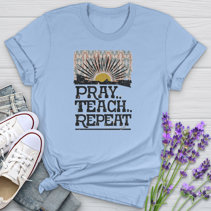 Pray Teach Repeat Softstyle Tee