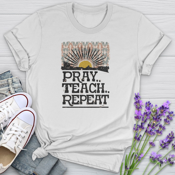 Pray Teach Repeat Softstyle Tee