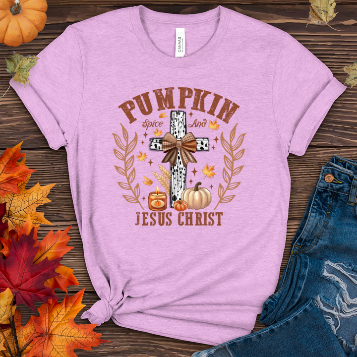 Pumpkin Spice & Jesus Christ Fall Heathered Tee