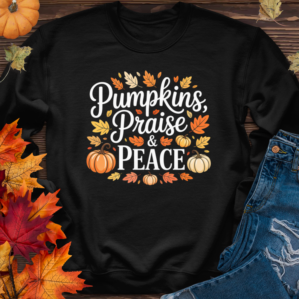 Pumpkins Praise & Peace Crewneck
