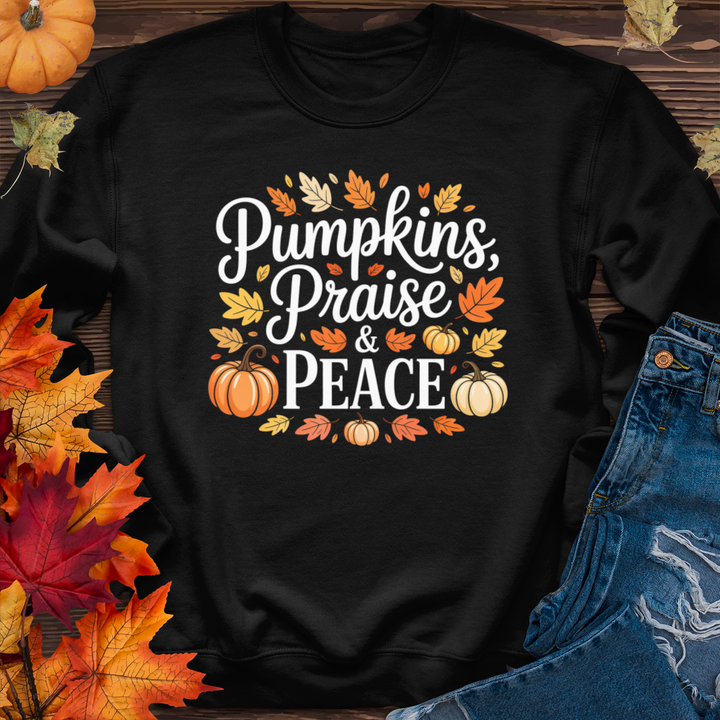 Pumpkins Praise & Peace Crewneck