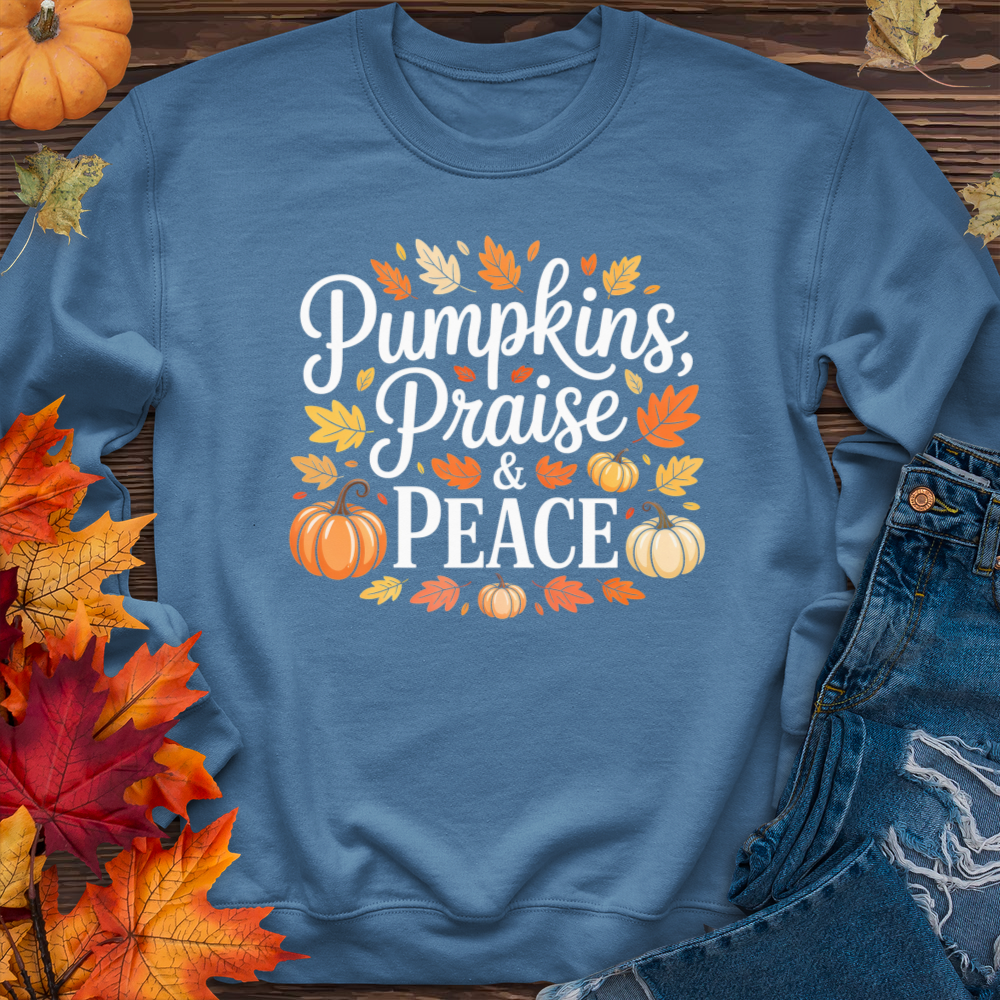 Pumpkins Praise & Peace Crewneck