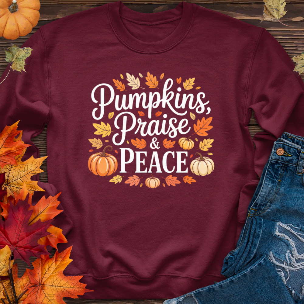 Pumpkins Praise & Peace Crewneck