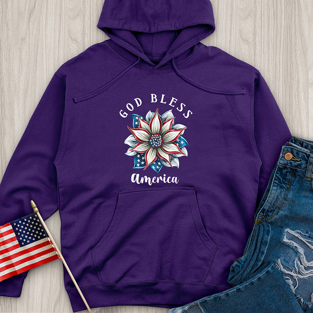 Patriotic Bloom Unity Midweight Hooded Sweatshirt