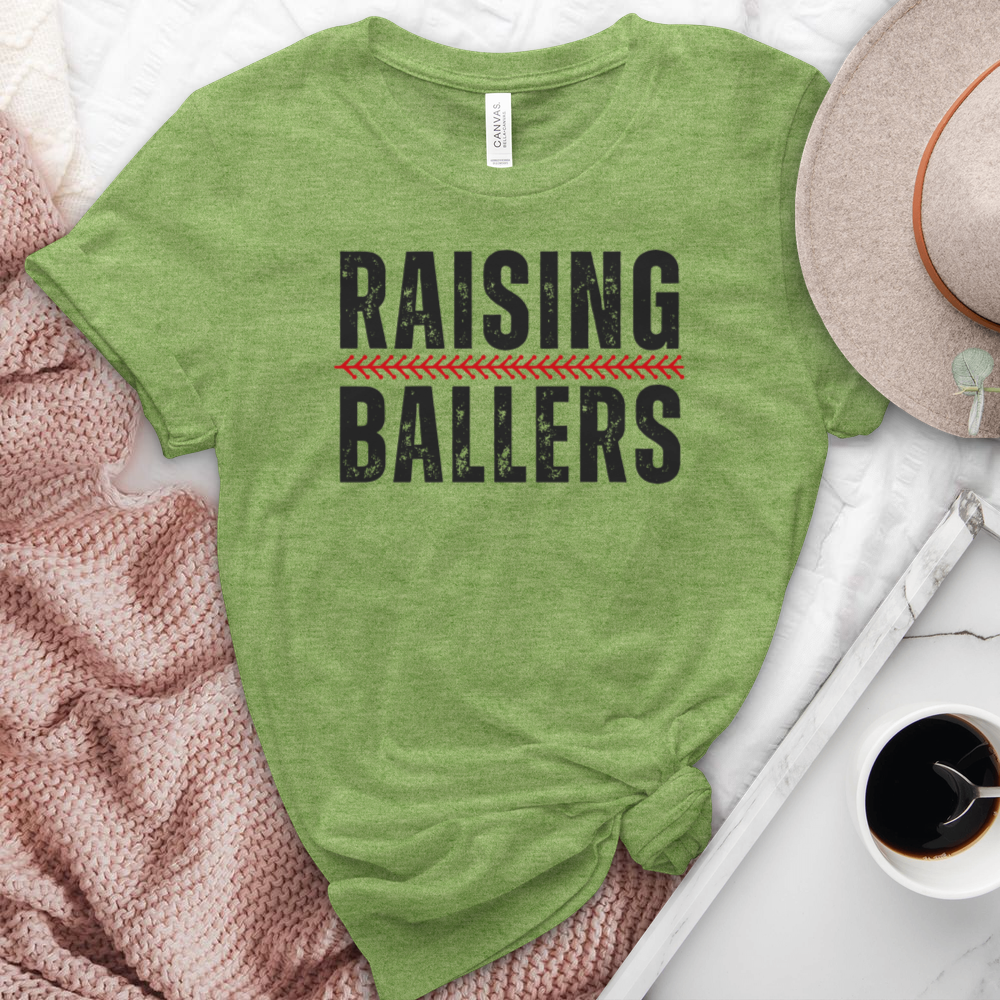 Raising Ballers Baseball Heathered Tee