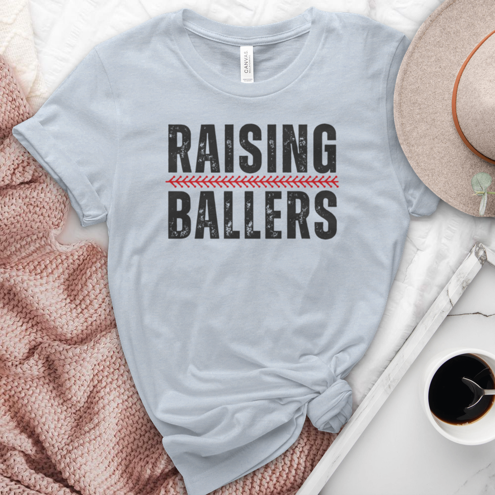 Raising Ballers Baseball Heathered Tee