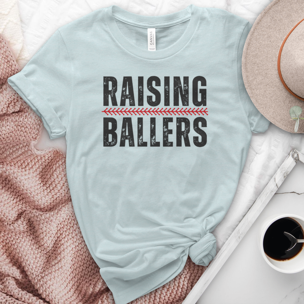 Raising Ballers Baseball Heathered Tee