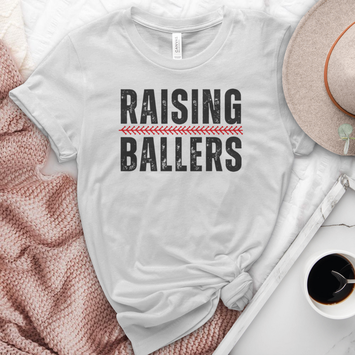 Raising Ballers Baseball Heathered Tee