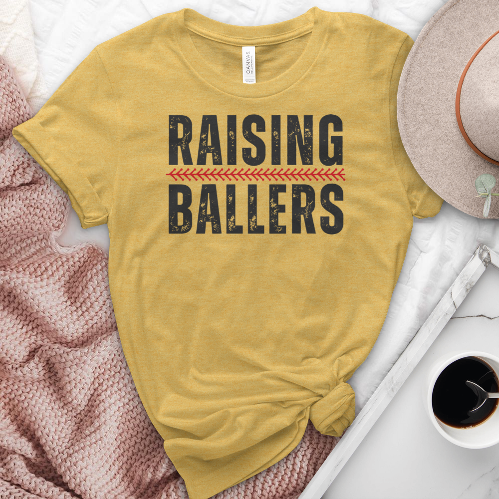 Raising Ballers Softball Heathered Tee