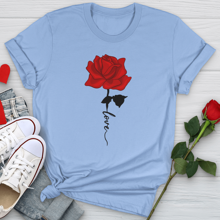 Red Love Rose Softstyle Tee