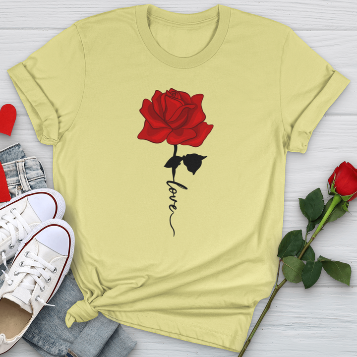 Red Love Rose Softstyle Tee