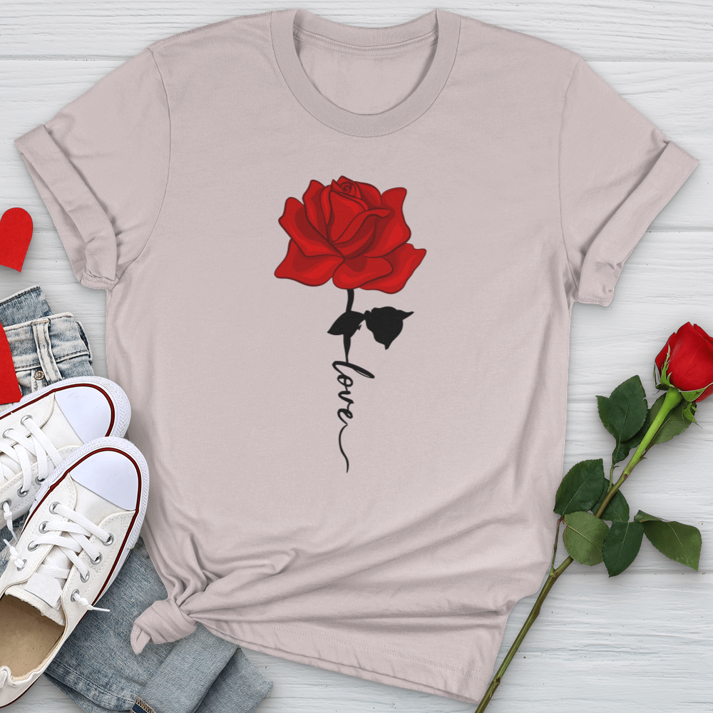 Red Love Rose Softstyle Tee