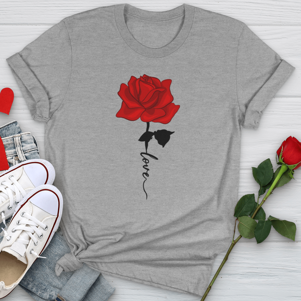 Red Love Rose Softstyle Tee