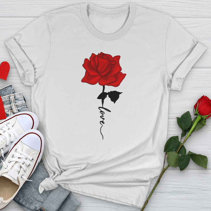 Red Love Rose Softstyle Tee