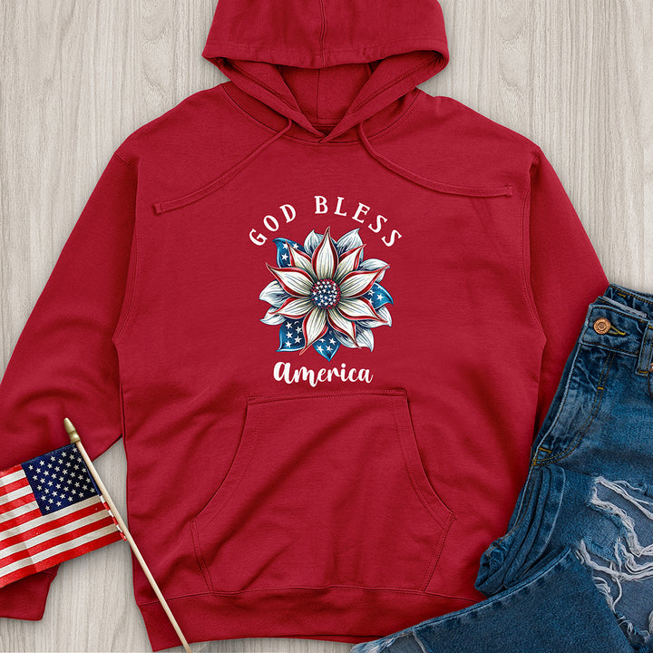 Patriotic Bloom Unity Midweight Hooded Sweatshirt