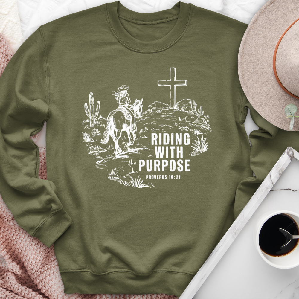 Riding With Purpose Horse Crewneck