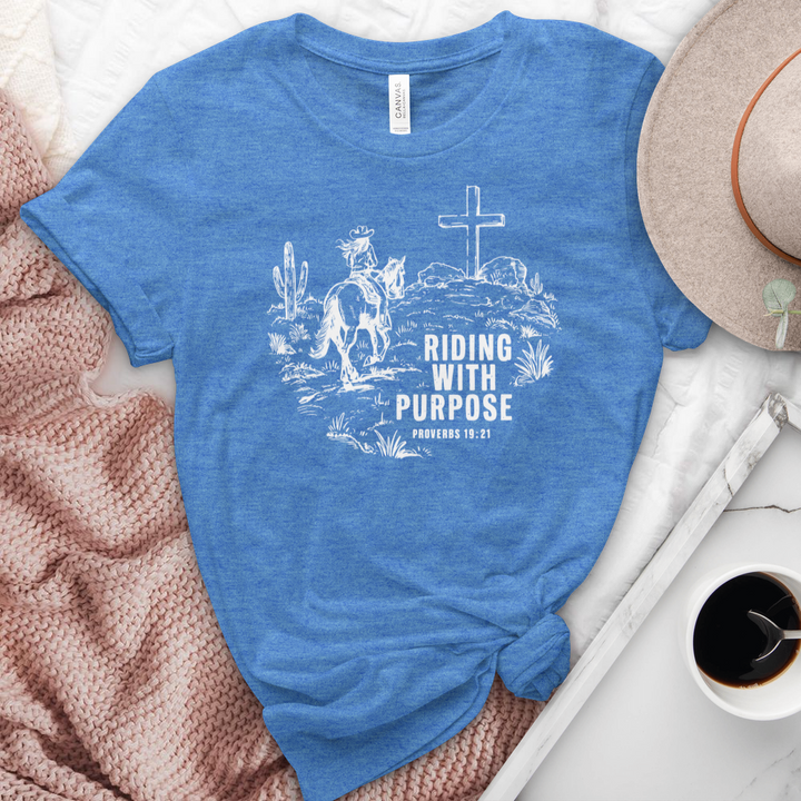 Riding With Purpose Horse Heathered Tee