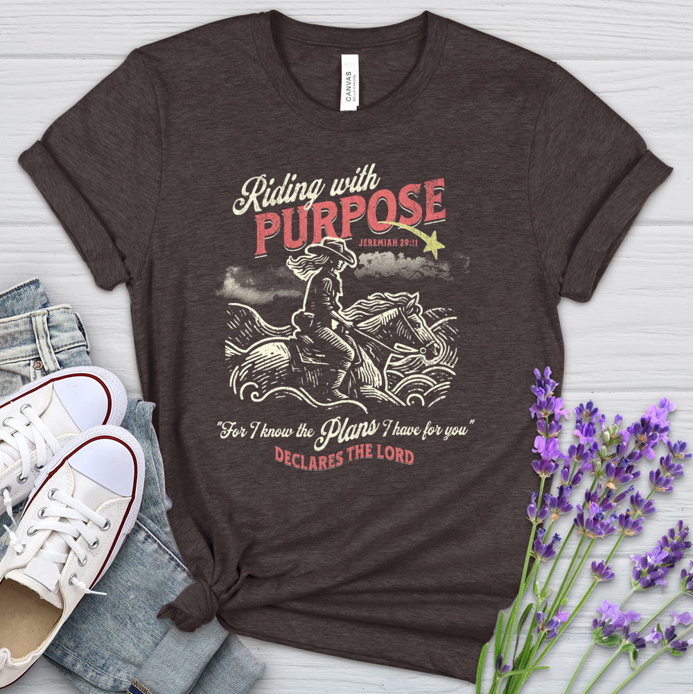 Riding With Purpose Horse Jeremiah 29:11 Heathered Tee