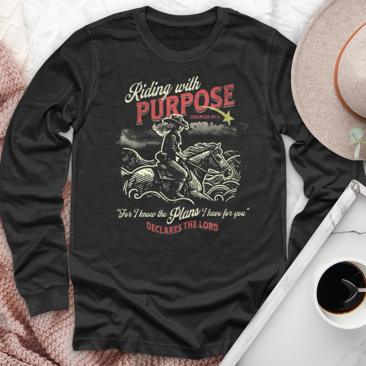 Riding With Purpose Horse Long Sleeve Tee