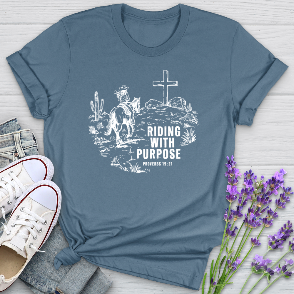 Riding With Purpose Horse Softstyle Tee