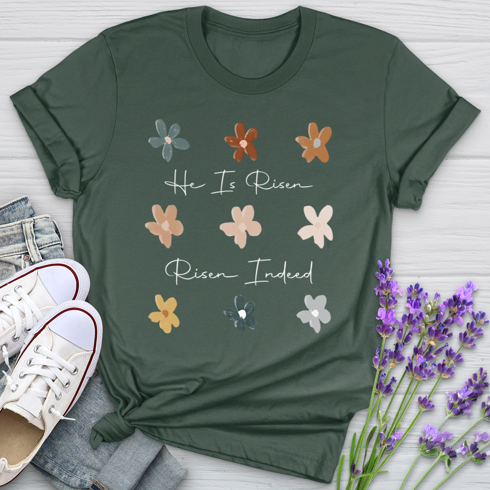 Risen Indeed Flower Pattern Softstyle Tee