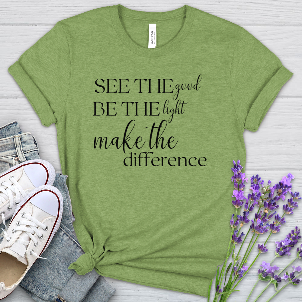 See The Good Be The Light Heathered Tee